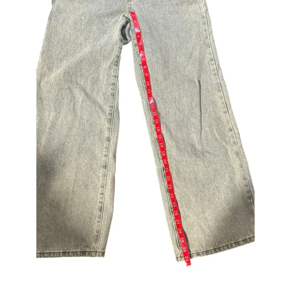 Edikted Light Wash Blue Wide Leg Jeans M - Picture 5 of 7